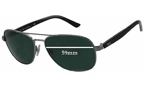 Sunglass Fix Lentes de Repuesto para Polo Polo PH 3032 - 59mm Wide Polo Polo PH 3032 Lentes de Repuesto 59mm wide