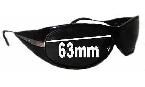 Sunglass Fix Lentes de Repuesto para Prada SPR07I - 63mm Wide Prada SPR07I Lentes de Repuesto 63mm wide
