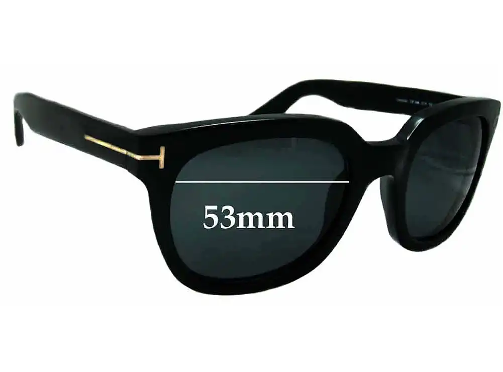 Sunglass Fix Lentes de Repuesto para Tom Ford Campbell TF198 - 53mm Wide Sunglass Fix Lentes de Repuesto para Tom Ford Campbell TF198 - 53mm Wide