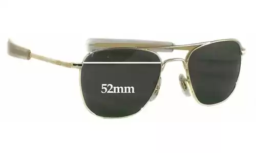 Sunglass Fix Lentes de Repuesto para American Optical Original Pilot - 52mm Wide American Optical Original Pilot Lentes de Repuesto 52mm wide