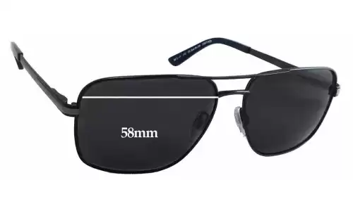 Sunglass Fix Lentes de Repuesto para Country Road CR Sun Rx 09 - 58mm Wide Sunglass Fix Lentes de Repuesto para Country Road CR Sun Rx 09 - 58mm Wide