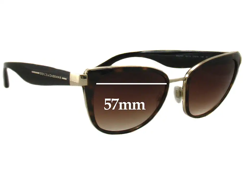 Sunglass Fix Lentes de Repuesto para Dolce & Gabbana DG2107 - 57mm Wide Sunglass Fix Lentes de Repuesto para Dolce & Gabbana DG2107 - 57mm Wide
