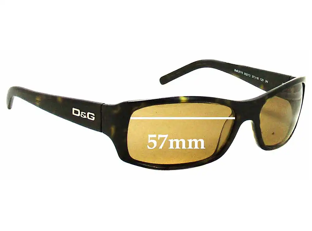 Sunglass Fix Lentes de Repuesto para Dolce & Gabbana DG3010 - 57mm Wide Sunglass Fix Lentes de Repuesto para Dolce & Gabbana DG3010 - 57mm Wide