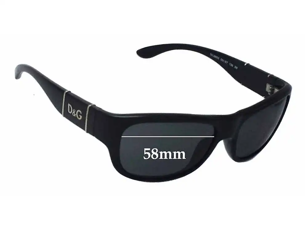Sunglass Fix Lentes de Repuesto para Dolce & Gabbana DG8050 - 58mm Wide Sunglass Fix Lentes de Repuesto para Dolce & Gabbana DG8050 - 58mm Wide