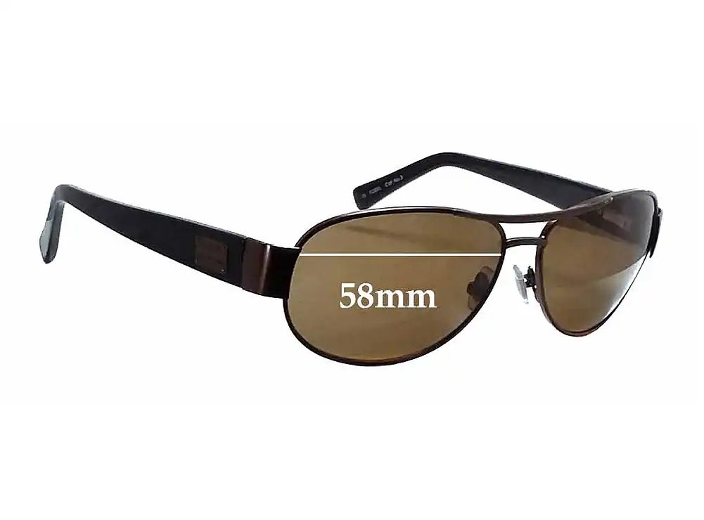 Sunglass Fix Lentes de Repuesto para Fossil Berkley MS4065 - 58mm Wide Sunglass Fix Lentes de Repuesto para Fossil Berkley MS4065 - 58mm Wide