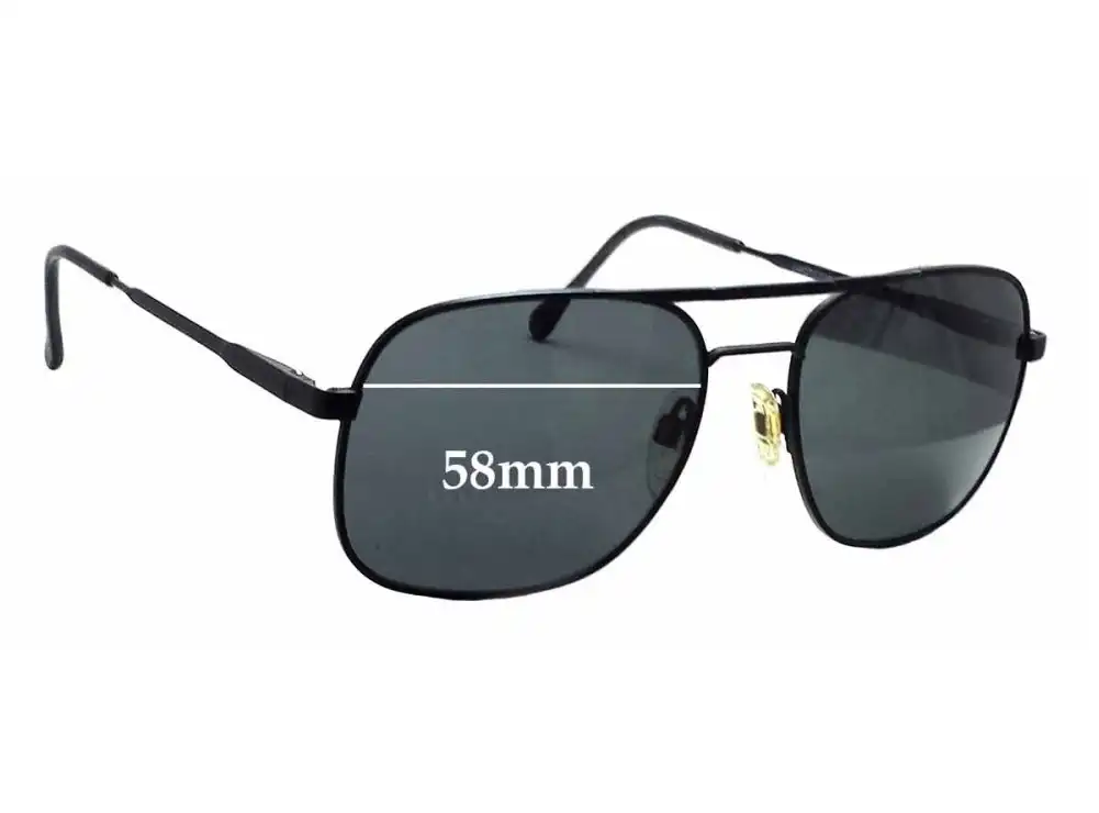 Sunglass Fix Lentes de Repuesto para Luxottica Carlos All Black - 58mm Wide Sunglass Fix Lentes de Repuesto para Luxottica Carlos All Black - 58mm Wide