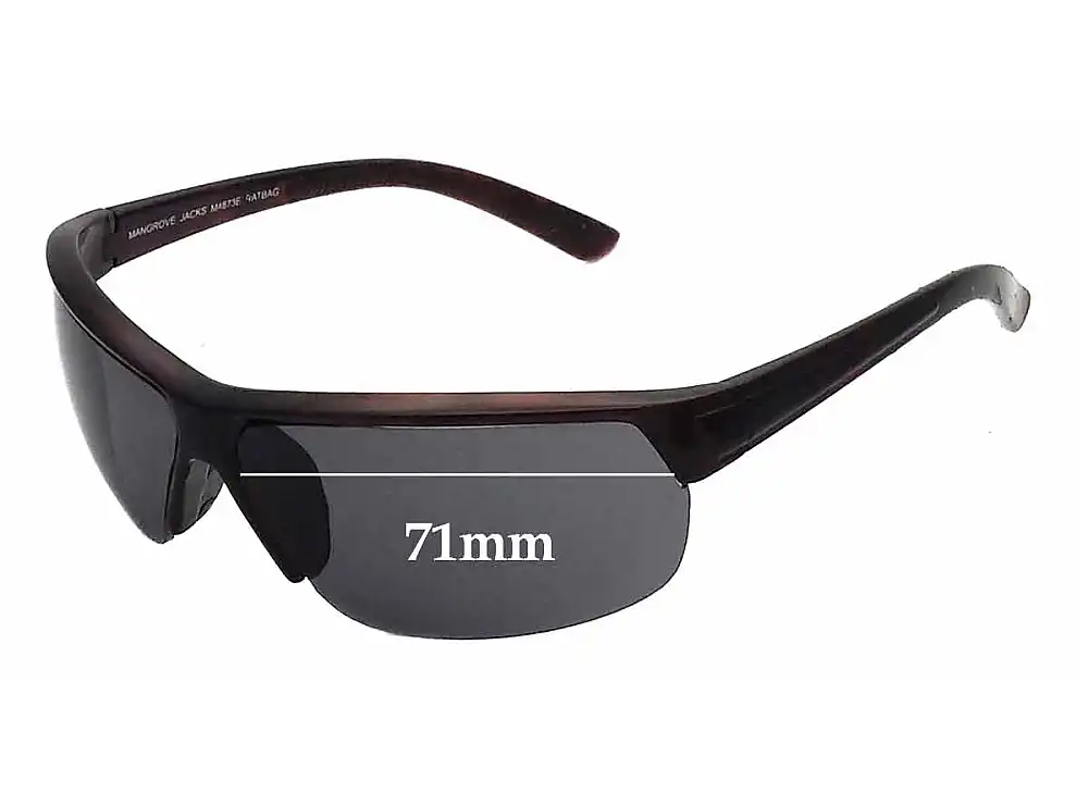 Sunglass Fix Lentes de Repuesto para Mangrove Jacks Ratbag - 71mm Wide Sunglass Fix Lentes de Repuesto para Mangrove Jacks Ratbag - 71mm Wide