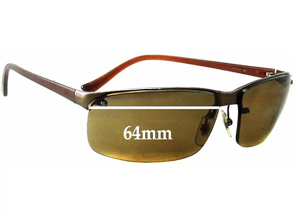 Sunglass Fix Lentes de Repuesto para Unbranded Semi Rimless - 64mm Wide Sunglass Fix Lentes de Repuesto para Unbranded Semi Rimless - 64mm Wide