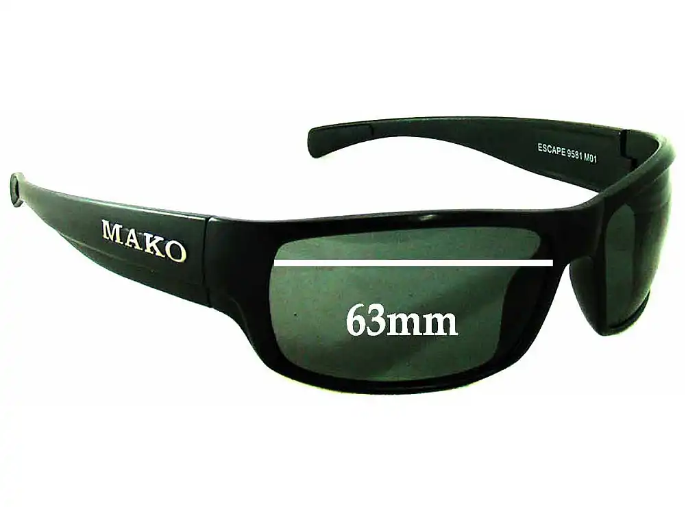 Sunglass Fix Lentes de Repuesto para Mako Escape 9581 - 63mm Wide Sunglass Fix Lentes de Repuesto para Mako Escape 9581 - 63mm Wide
