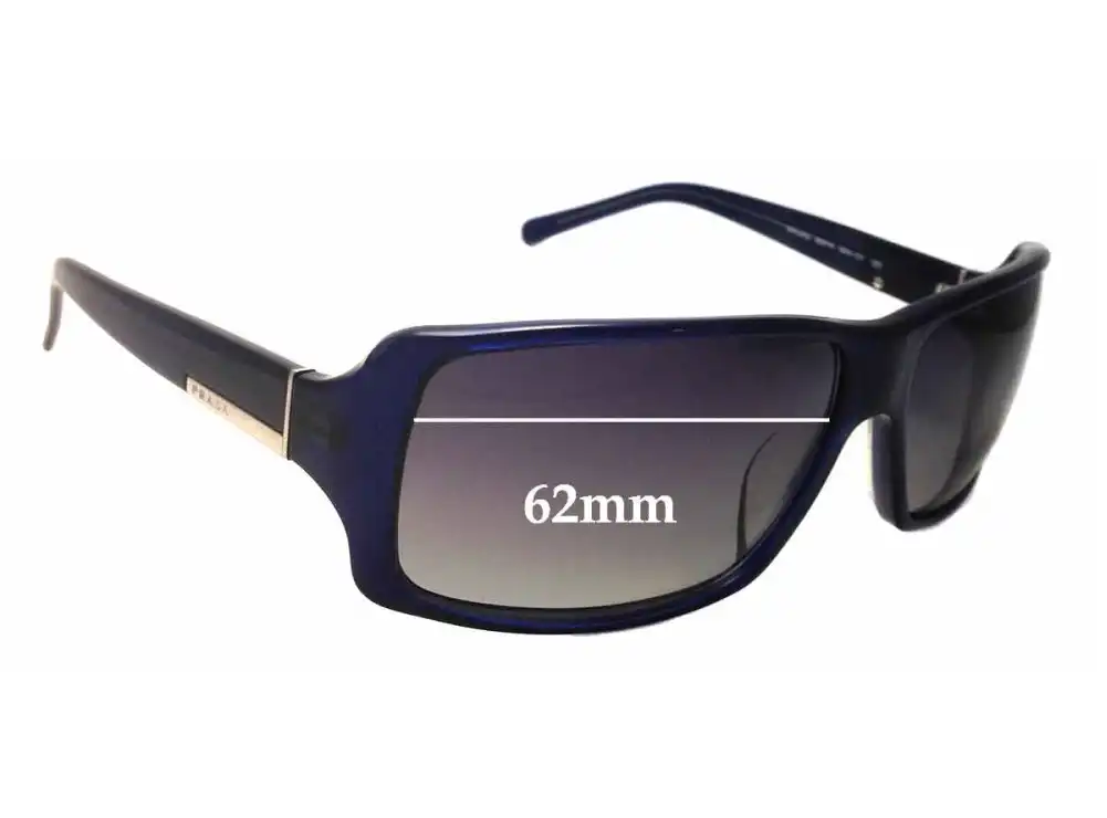 Sunglass Fix Lentes de Repuesto para Prada SPR24G - 62mm Wide Sunglass Fix Lentes de Repuesto para Prada SPR24G - 62mm Wide