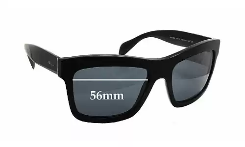 Sunglass Fix Lentes de Repuesto para Prada SPR25Q & PR25QS - 56mm Wide Sunglass Fix Lentes de Repuesto para Prada SPR25Q & PR25QS - 56mm Wide