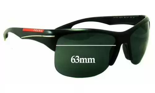 Sunglass Fix Lentes de Repuesto para Prada SPS03N - 63mm Wide Sunglass Fix Lentes de Repuesto para Prada SPS03N - 63mm Wide