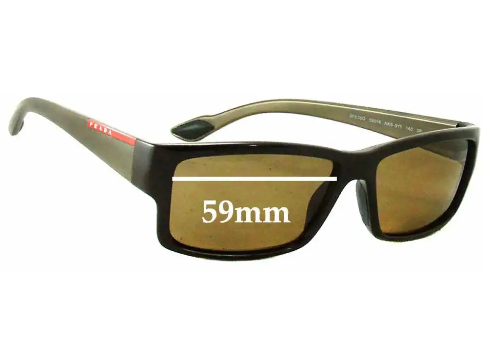 Sunglass Fix Lentes de Repuesto para Prada SPS05O - 59mm Wide Sunglass Fix Lentes de Repuesto para Prada SPS05O - 59mm Wide