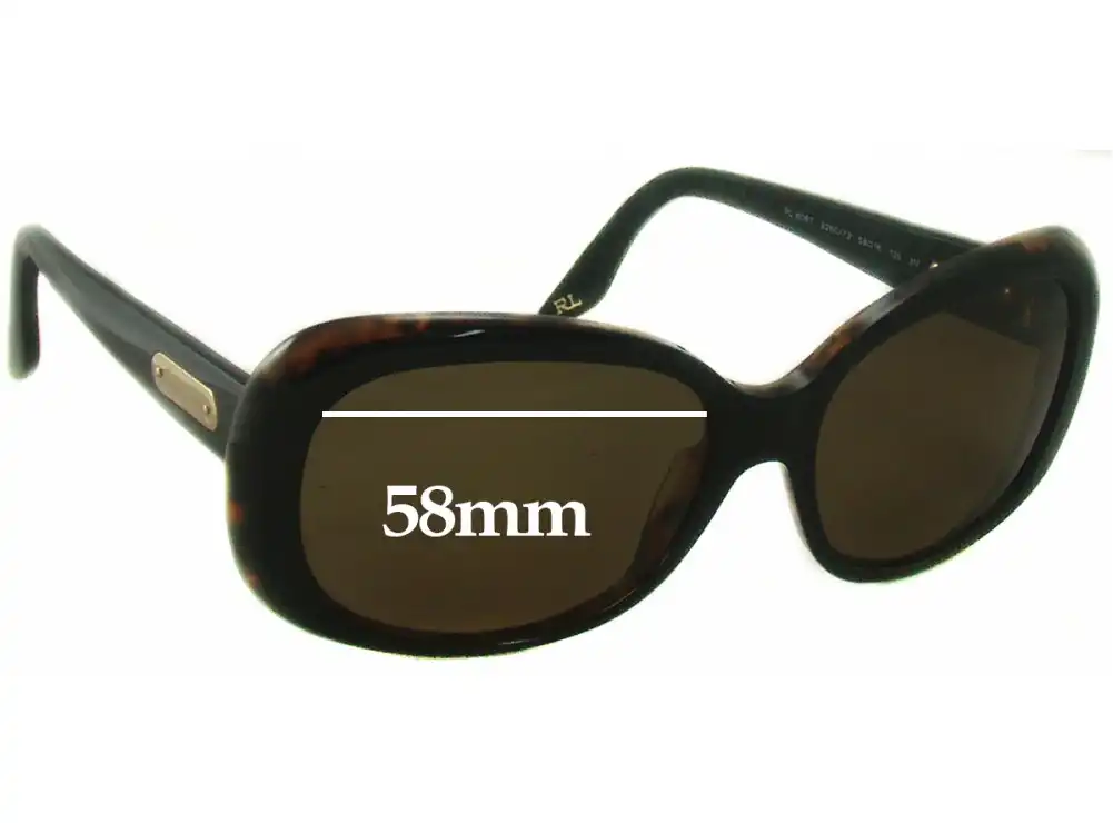 Sunglass Fix Lentes de Repuesto para Polo RL 8087 - 58mm Wide Sunglass Fix Lentes de Repuesto para Polo RL 8087 - 58mm Wide