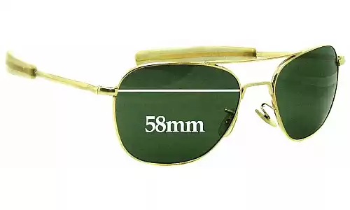 Sunglass Fix Lentes de Repuesto para Randolph Engineering RE USA - 58mm Wide Randolph Engineering RE USA Lentes de Repuesto 58mm wide