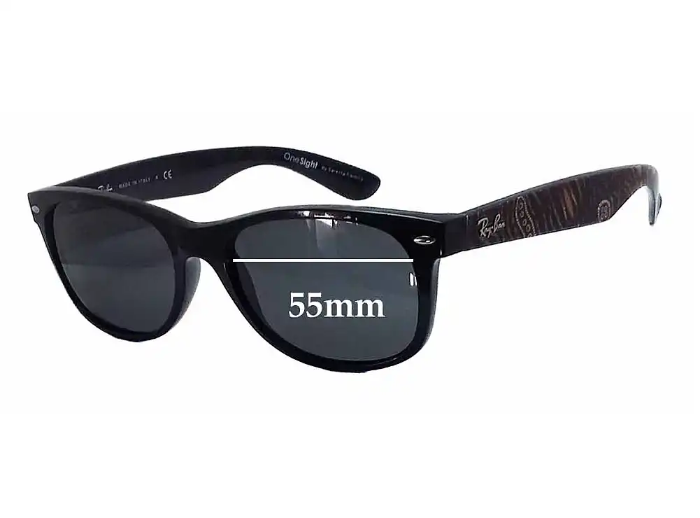 Sunglass Fix Lentes de Repuesto para Ray Ban RB2132 New Wayfarer Saretta Fielding Edition - 55mm Wide Sunglass Fix Lentes de Repuesto para Ray Ban RB2132 New Wayfarer Saretta Fielding Edition - 55mm Wide