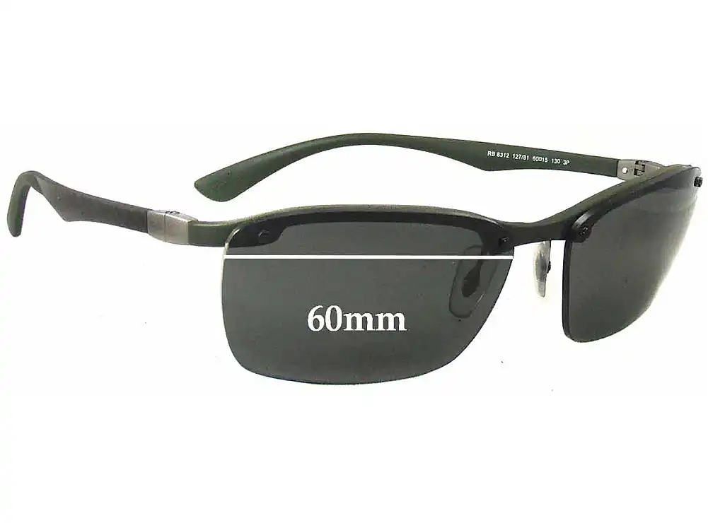 Sunglass Fix Lentes de Repuesto para Ray Ban RB8312 Tech - 60mm Wide Sunglass Fix Lentes de Repuesto para Ray Ban RB8312 Tech - 60mm Wide