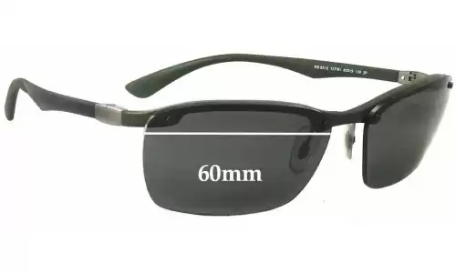 Sunglass Fix Lentes de Repuesto para Ray Ban RB8312 Tech - 60mm Wide Ray Ban RB8312 Tech Lentes de Repuesto 60mm wide