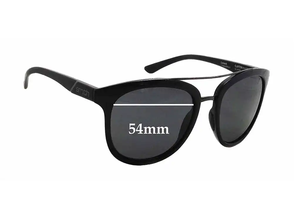 Sunglass Fix Lentes de Repuesto para Smith Clayton - 54mm Wide Sunglass Fix Lentes de Repuesto para Smith Clayton - 54mm Wide