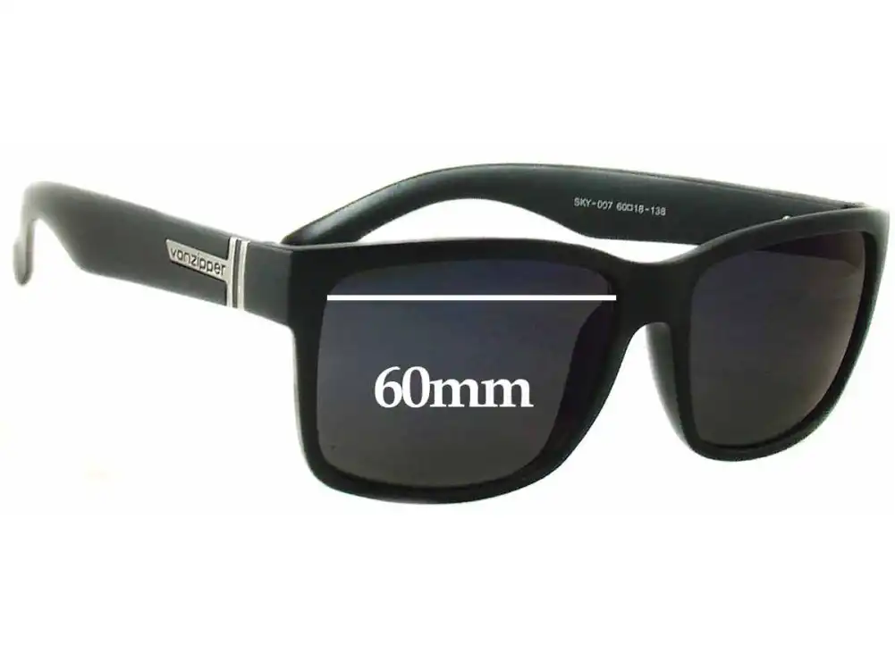 Sunglass Fix Lentes de Repuesto para Von Zipper Sky - 60mm Wide Sunglass Fix Lentes de Repuesto para Von Zipper Sky - 60mm Wide