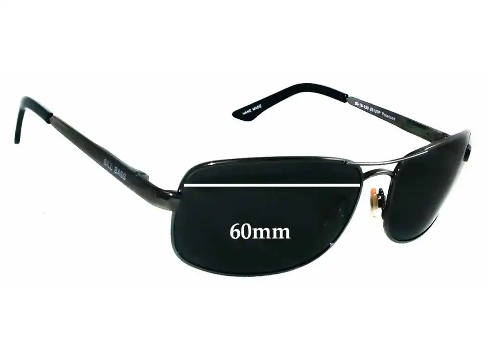 Sunglass Fix Lentes de Repuesto para Bill Bass Josua - 60mm Wide Sunglass Fix Lentes de Repuesto para Bill Bass Josua - 60mm Wide