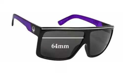 Sunglass Fix Lentes de Repuesto para Dragon Fame - 64mm Wide Sunglass Fix Lentes de Repuesto para Dragon Fame - 64mm Wide