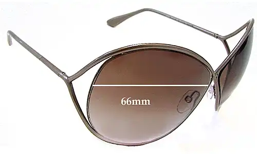 Sunglass Fix Lentes de Repuesto para Tom Ford Lilliana TF131 - 66mm Wide Sunglass Fix Lentes de Repuesto para Tom Ford Lilliana TF131 - 66mm Wide