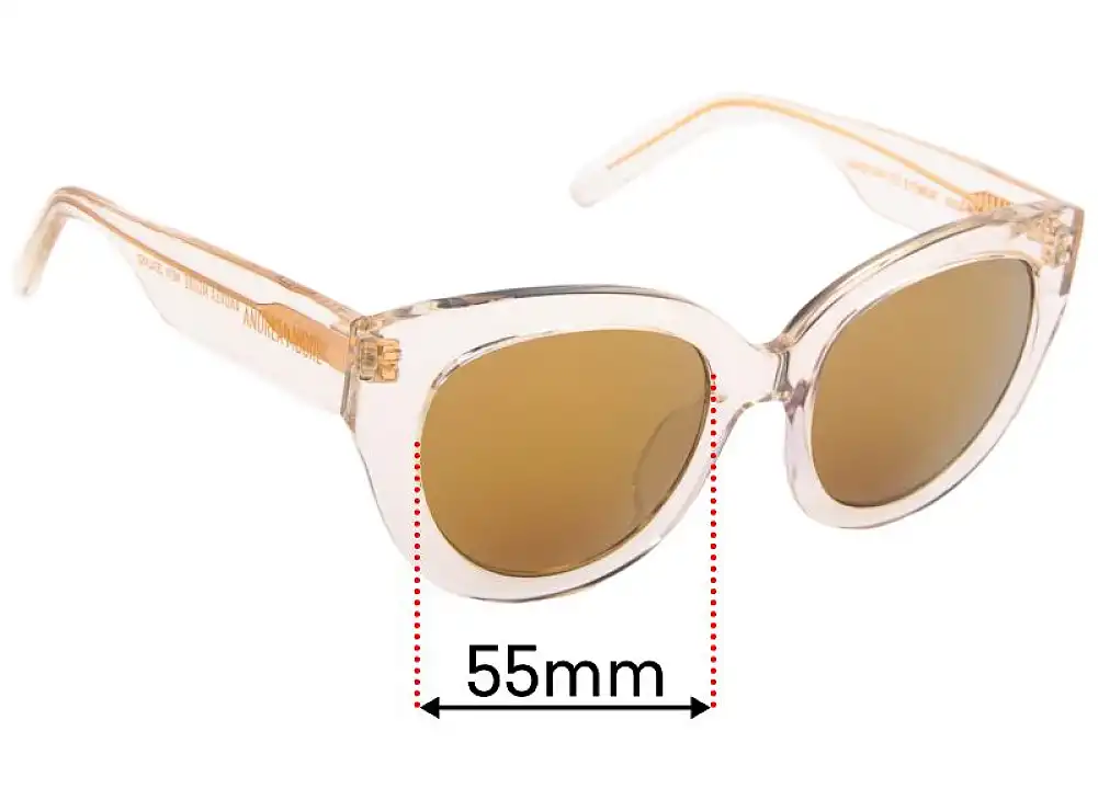 Sunglass Fix Lentes de Repuesto para Andrea Moore Flash Bright - 55mm Wide Sunglass Fix Lentes de Repuesto para Andrea Moore Flash Bright - 55mm Wide