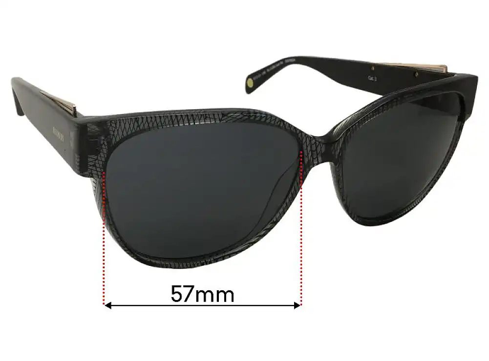 Sunglass Fix Lentes de Repuesto para Balmain BL1528S Sun Rx - 57mm Wide Sunglass Fix Lentes de Repuesto para Balmain BL1528S Sun Rx - 57mm Wide