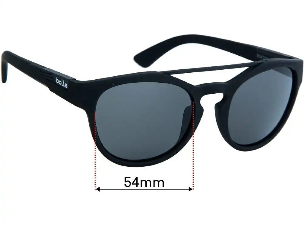 Sunglass Fix Lentes de Repuesto para Bolle Boxton - 54mm Wide Sunglass Fix Lentes de Repuesto para Bolle Boxton - 54mm Wide
