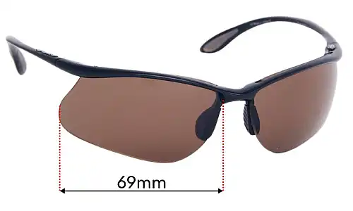 Sunglass Fix Lentes de Repuesto para Bolle Divot - 69mm Wide Sunglass Fix Lentes de Repuesto para Bolle Divot - 69mm Wide