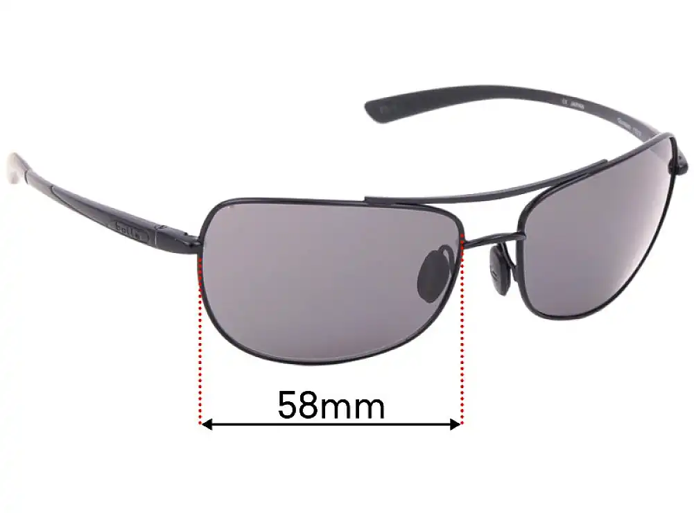 Sunglass Fix Lentes de Repuesto para Bolle Quindaro - 58mm Wide Sunglass Fix Lentes de Repuesto para Bolle Quindaro - 58mm Wide