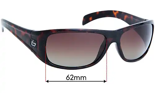 Sunglass Fix Lentes de Repuesto para Bolle Sonar - 62mm Wide Sunglass Fix Lentes de Repuesto para Bolle Sonar - 62mm Wide