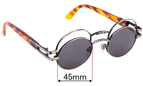 Sunglass Fix Lentes de Repuesto para Boy London 90's Vintage - 45mm Wide Sunglass Fix Lentes de Repuesto para Boy London 90's Vintage - 45mm Wide