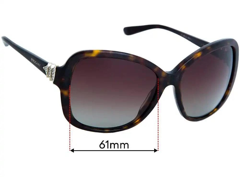 Sunglass Fix Lentes de Repuesto para Bvlgari 8135-B - 61mm Wide Sunglass Fix Lentes de Repuesto para Bvlgari 8135-B - 61mm Wide