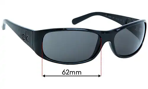Sunglass Fix Lentes de Repuesto para Calvin Klein CK3064S - 62mm Wide Calvin Klein CK3064S Lentes de Repuesto 62mm wide