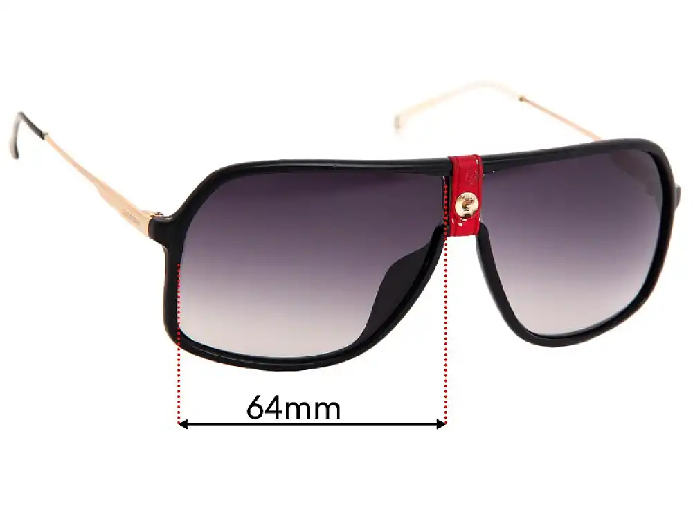 Sunglass Fix Lentes de Repuesto para Carrera 1019/S - 64mm Wide Sunglass Fix Lentes de Repuesto para Carrera 1019/S - 64mm Wide