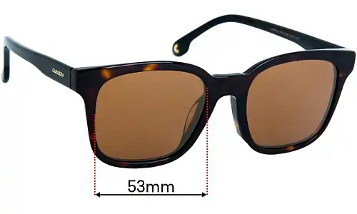 Sunglass Fix Lentes de Repuesto para Carrera 185/F/S - 53mm Wide Carrera 185/F/S Lentes de Repuesto 53mm wide