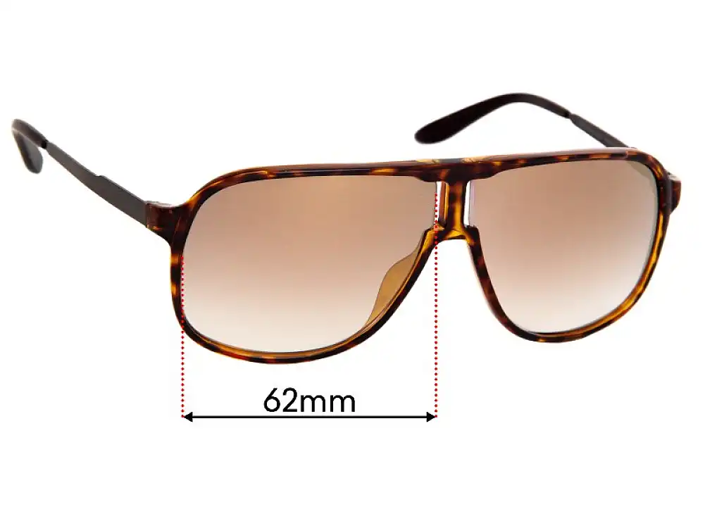 Sunglass Fix Lentes de Repuesto para Carrera New Safari KMEJ6 - 62mm Wide Sunglass Fix Lentes de Repuesto para Carrera New Safari KMEJ6 - 62mm Wide
