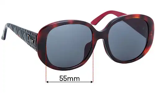 Sunglass Fix Lentes de Repuesto para Christian Dior Lady In 1F - 55mm Wide Sunglass Fix Lentes de Repuesto para Christian Dior Lady In 1F - 55mm Wide
