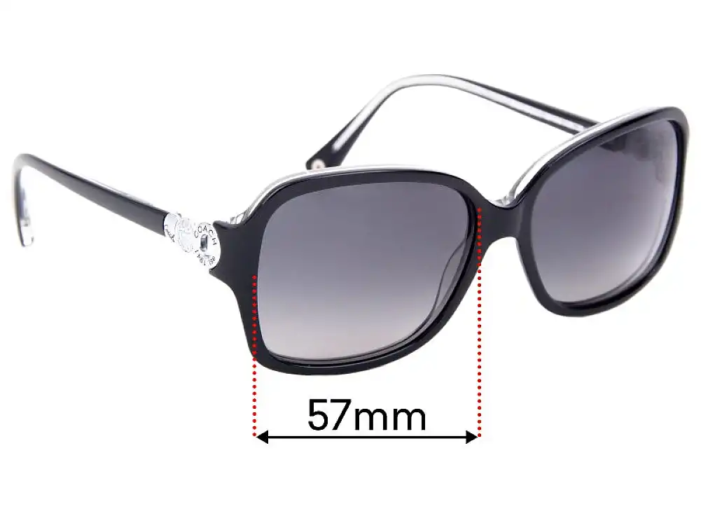 Sunglass Fix Lentes de Repuesto para Coach HC8009 Frances - 57mm Wide Sunglass Fix Lentes de Repuesto para Coach HC8009 Frances - 57mm Wide