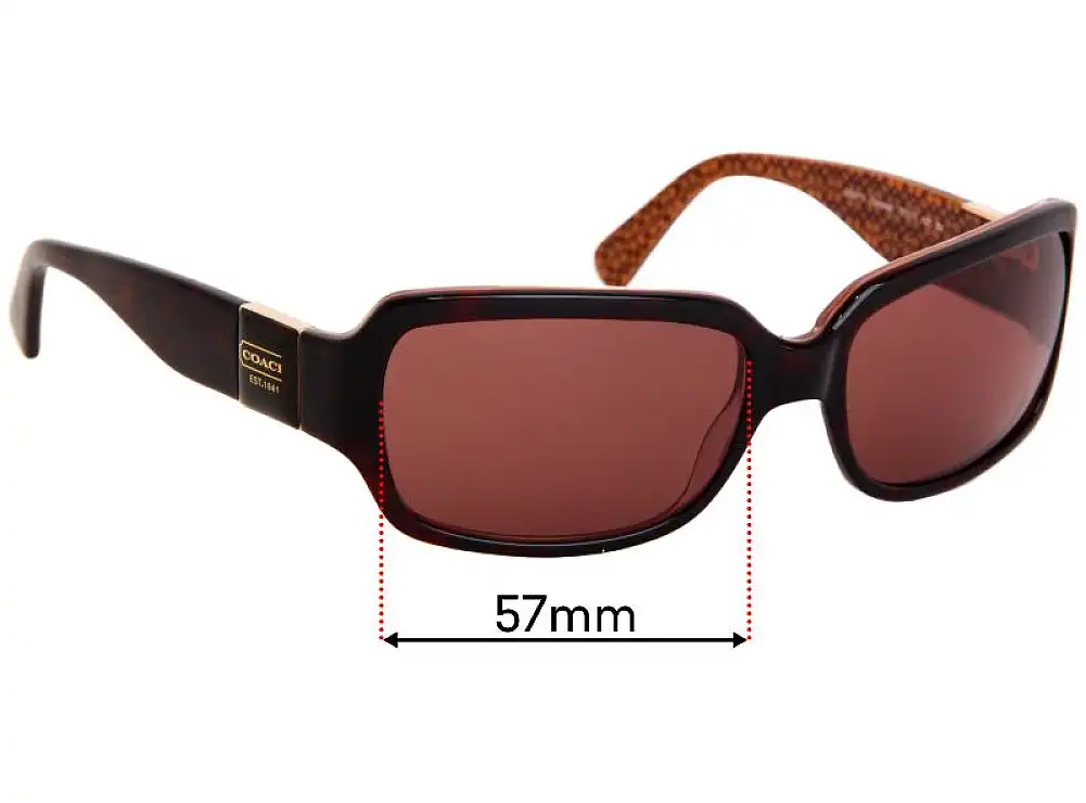 Sunglass Fix Lentes de Repuesto para Coach HC8024 Delphine - 57mm Wide Sunglass Fix Lentes de Repuesto para Coach HC8024 Delphine - 57mm Wide