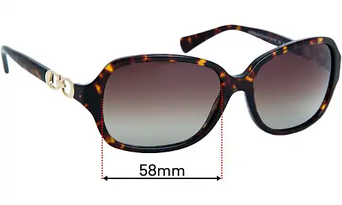 Sunglass Fix Lentes de Repuesto para Coach HC8146 - 58mm Wide Sunglass Fix Lentes de Repuesto para Coach HC8146 - 58mm Wide