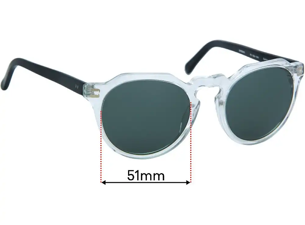 Sunglass Fix Lentes de Repuesto para Colab Corbu - 51mm Wide Sunglass Fix Lentes de Repuesto para Colab Corbu - 51mm Wide