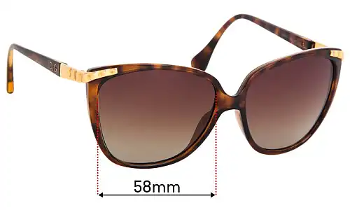Sunglass Fix Lentes de Repuesto para Dolce & Gabbana DG8096 - 58mm Wide Sunglass Fix Lentes de Repuesto para Dolce & Gabbana DG8096 - 58mm Wide