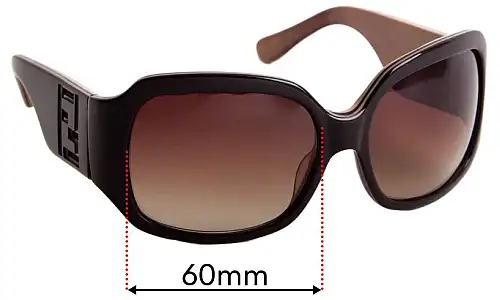 Sunglass Fix Lentes de Repuesto para Fendi FS 5033 - 60mm Wide Sunglass Fix Lentes de Repuesto para Fendi FS 5033 - 60mm Wide