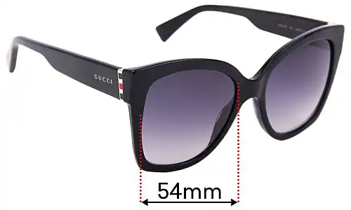 Sunglass Fix Lentes de Repuesto para Gucci GG0459/S - 54mm Wide Sunglass Fix Lentes de Repuesto para Gucci GG0459/S - 54mm Wide