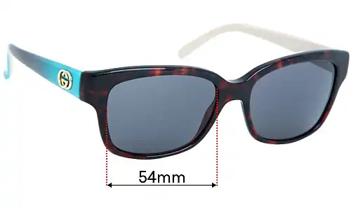 Sunglass Fix Lentes de Repuesto para Gucci GG3615/S - 54mm Wide Sunglass Fix Lentes de Repuesto para Gucci GG3615/S - 54mm Wide