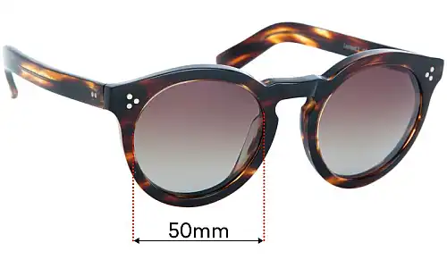 Sunglass Fix Lentes de Repuesto para Illesteva Leonard 2 - 50mm Wide Sunglass Fix Lentes de Repuesto para Illesteva Leonard 2 - 50mm Wide
