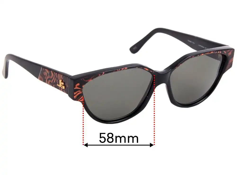 Sunglass Fix Lentes de Repuesto para Jean-Louis Scherrer California 704 - 58mm Wide Sunglass Fix Lentes de Repuesto para Jean-Louis Scherrer California 704 - 58mm Wide